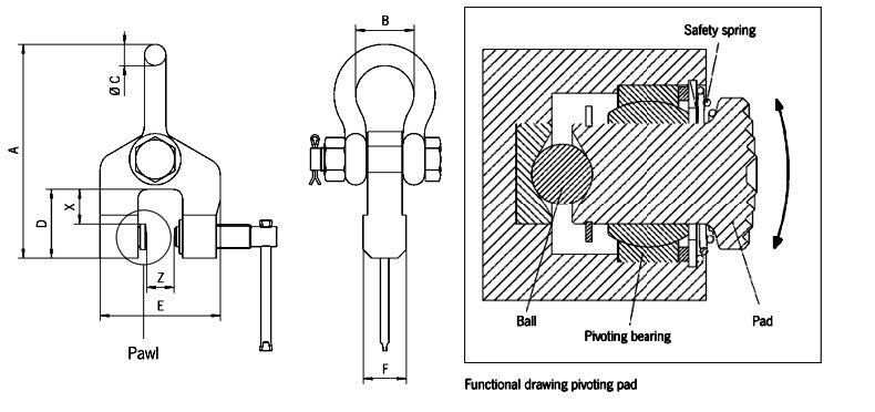Camlok TSH Swivel Hook Screw Clamps Camlok 