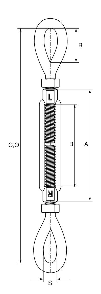 Galvanised Turnbuckle- Eye/Eye