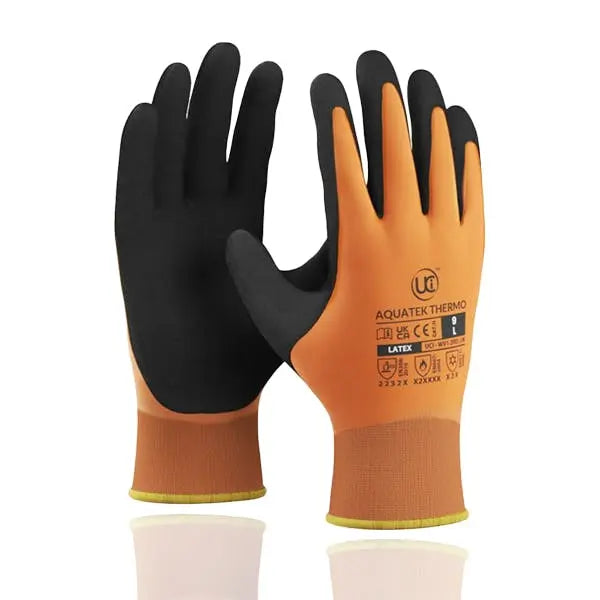 Aquatek-Thermo Thermal Dual Coated Latex Safety Gloves Aquatek 