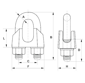 Wire Rope Clamps- Galvanised
