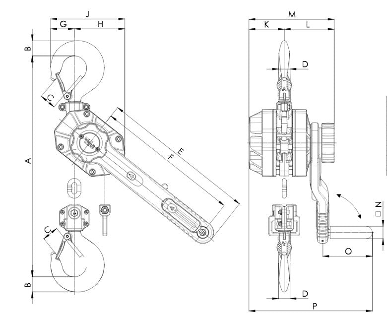 Yale ERGO 360 Ratchet Lever Hoist Yale 